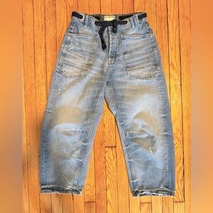 Free People Moxie Barrel Painter Jeans